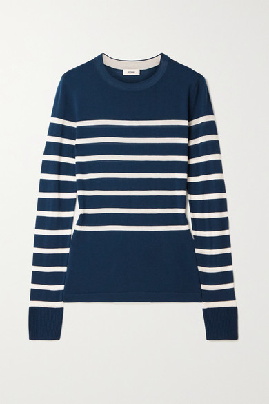 Jason Wu - Striped Wool Sweater - Navy