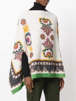 Etro knitted print cape
