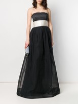 Thumbnail for your product : Brunello Cucinelli Belted Strapless Gown