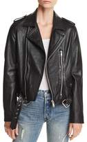 Thumbnail for your product : Aqua Belted Leather Moto Jacket - 100% Exclusive