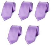 Thumbnail for your product : FoMann Mens Formal Tie Wholesale Lot of 5 Mens Solid Color Wedding Ties 3.5" Satin Finish