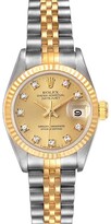 Thumbnail for your product : Rolex Champagne Diamonds 18K Yellow Gold And Stainless Steel Datejust 69173 Women's Wristwatch 26 MM