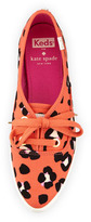 Thumbnail for your product : Kate Spade Keds leopard-print canvas pointer sneaker, cyber orange