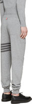 Thumbnail for your product : Thom Browne Grey Cashmere Signature Stripe Lounge Pants