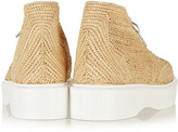 Thumbnail for your product : Robert Clergerie Old Robert Clergerie Posta raffia wedge lace-ups