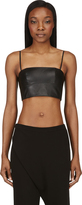 Thumbnail for your product : Alexander Wang T by Black Matte Lambskin Bandeau Bralette