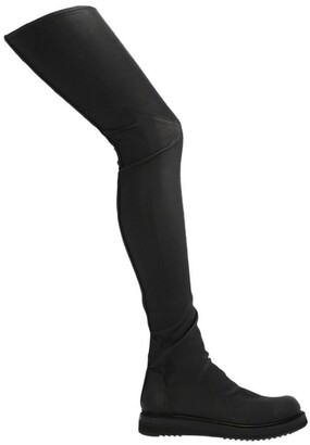 Rick Owens Creeper Stocking Over The Knee Boots