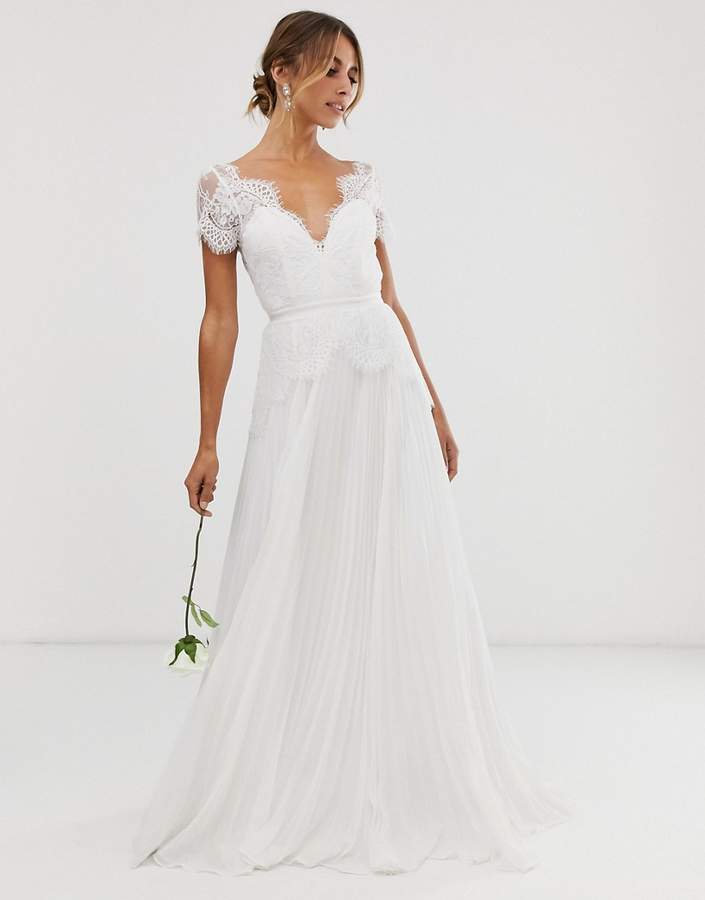 asos edition floral applique wedding dress