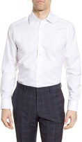 Thumbnail for your product : David Donahue Slim Fit Solid Cotton Dress Shirt