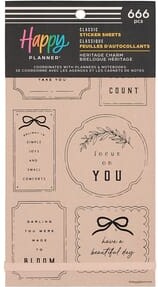 The Classic Happy Planner® Heritage Charm Sticker Book By Me & My Big Ideas