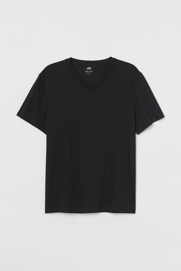 plain black t shirt h&m