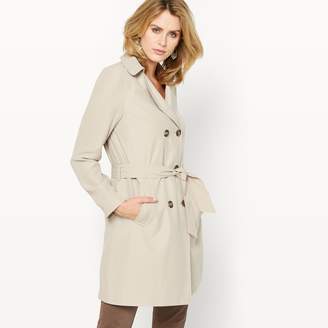 Anne Weyburn Draped Water-Repellent Trench Coat