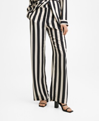 mango flowy printed trousers