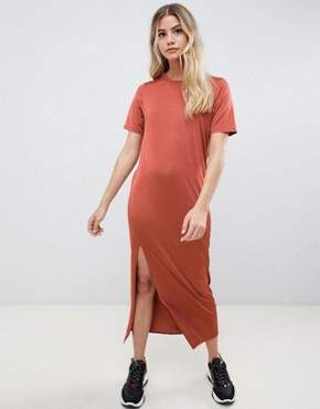 ASOS Design DESIGN ultimate slinky t-shirt maxi dress