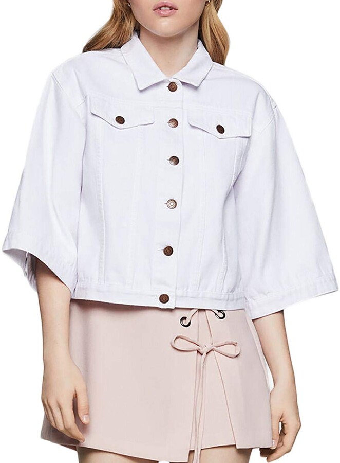 three quarter length denim jacket