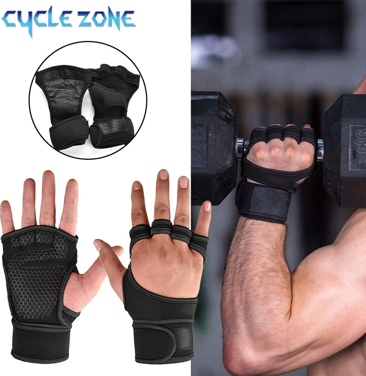 cycle zone Weightlifting Training Gloves Fitness Sports Body Building Gym Hand Wrist Palm Protector Gloves MTB Cycling Gloves for Men Women
