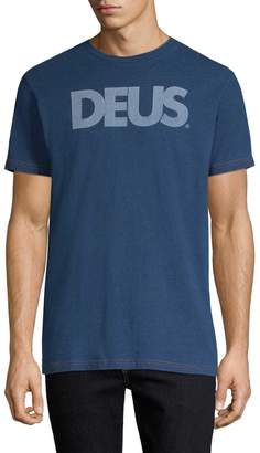 DEUS EX MACHINA Men's All Caps Indigo T-shirt