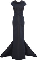 Thumbnail for your product : Zac Posen Silk-Faille Drape-Neck Gown