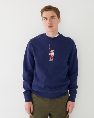 J.Crew Heritage 14 oz. fleece embroidered oarsman dog sweatshirt - ShopStyle