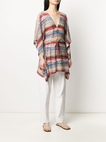 Thumbnail for your product : Missoni Mare Striped Tie-Waist Kimono Dress