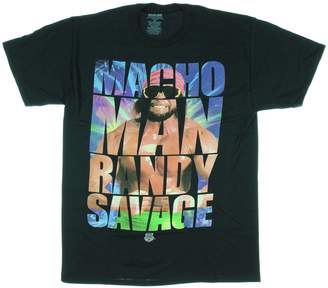 WWE Macho Man Randy Savage Image In Text Adult T-Shirt