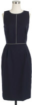 Thumbnail for your product : J.Crew Tipped dress in Super 120s wool