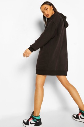 boohoo Oversized Official Back Print Sweater Dress