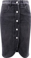 Vaila Button-Up Denim Midi Skirt 
