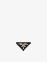 Thumbnail for your product : Prada Branded enamel and sterling-silver brooch
