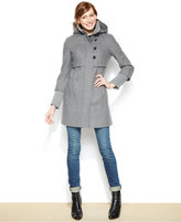Thumbnail for your product : DKNY Petite Hooded Wool-Blend Empire-Waist Coat