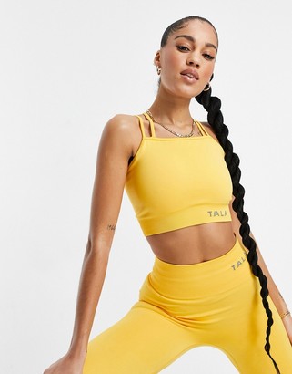 Tala Solasta medium support strappy sports bra in yellow - exclusive to  ASOS - ShopStyle