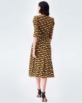 Thumbnail for your product : Diane von Furstenberg Abra Mesh Midi Dress in Arrow Head