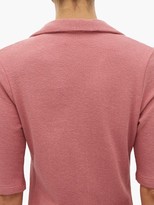 Thumbnail for your product : ALBUS LUMEN Point-collar Terry Cotton Shirt Dress - Pink