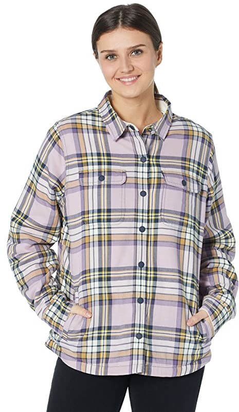 women's plaid snap button shirt