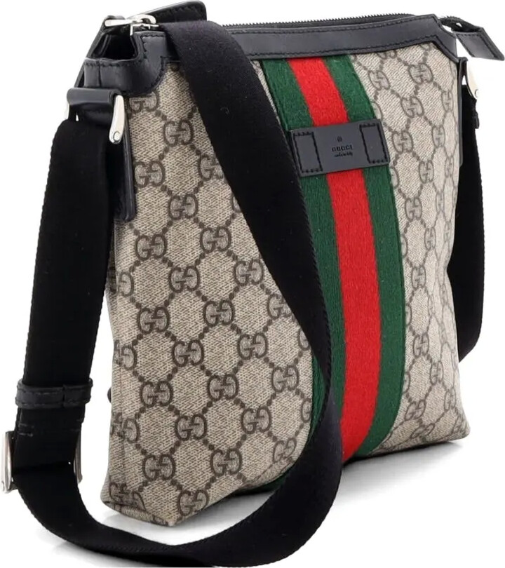 Gucci Pre-Owned Web Messenger Bag GG Coated Canvas Small crossbody bag