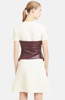 Thumbnail for your product : J.W.Anderson Leather Corset Fit & Flare Hemp Shirtdress