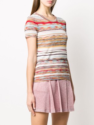 Missoni striped crochet-knit T-shirt