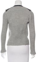 Thumbnail for your product : IRO Leather-Accented Knit Jacket w/ Tags