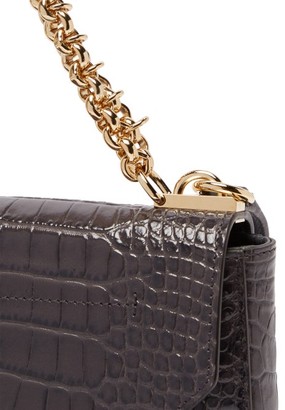 Givenchy Catena Small Croc-effect Leather Cross-body Bag - Grey