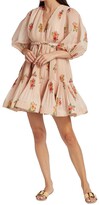 Thumbnail for your product : Zimmermann Pleated Floral Minidress