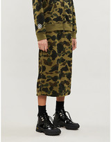 Thumbnail for your product : BAPE 1st Camo graphic-print cotton-jersey midi skirt