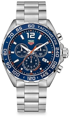 Tag Heuer Formula 1 43MM Stainless Steel & Aluminum Bezel Quartz Chronograph Bracelet Watch
