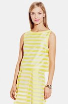 Thumbnail for your product : Vince Camuto Contrast Trim Stripe Crop Shell