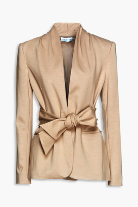Halston Ana belted knitted jacket