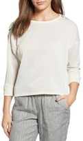 Thumbnail for your product : Caslon Lace-Up Sleeve Sweatshirt