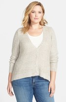 Thumbnail for your product : Eileen Fisher V-Neck Short Cardigan (Plus Size)