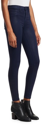 L'Agence Marguerite High-Rise Skinny Coated Jeans