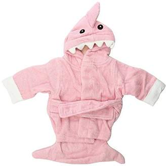 DAN Baby Cotton Cartoon Animal Hooded Towel Bath Robe 1-12 Months (Pink Sharp) by DAN