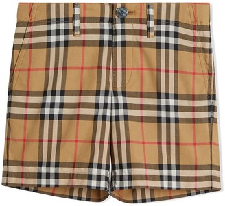 Burberry Children Vintage Check Cotton Tailored Shorts