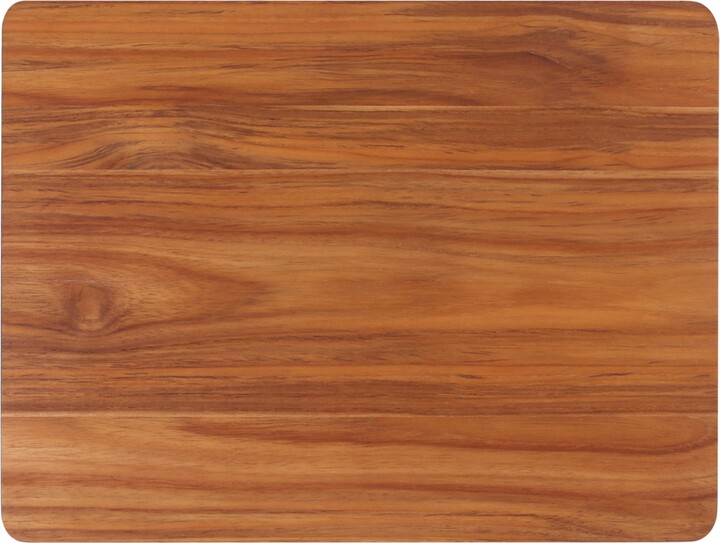 Dexas Teak Butcher Block with Gripp Feet, 12" x 16"